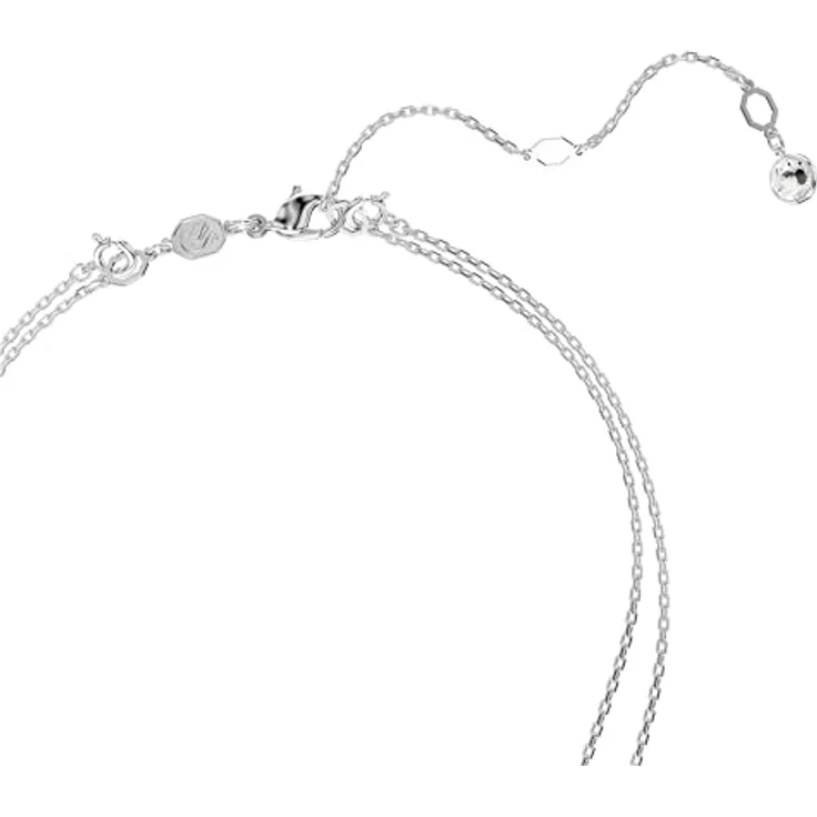 Swarovski Ketten-Set Sublima Round, 2-tlg. im Lagenlook mit klaren Rundkristallen im Schnee-Pavé – Bild 3