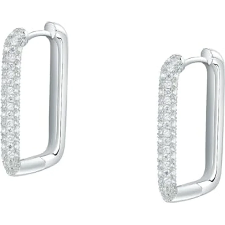CHRIST Damen-Creolen, 925er Silber mit recyceltem Zirkonia, One Size – Bild 1