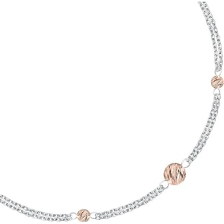 CHRIST Armband 89084555, 925er Silber mit rosévergoldeten Anhängern, anpassbarer Federringverschluss – Bild 3