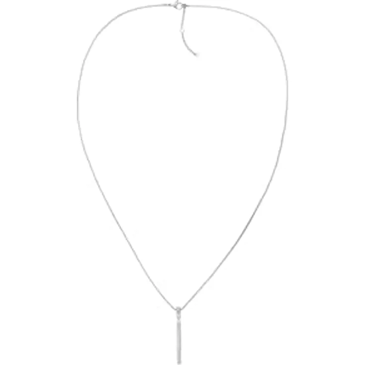 Tommy Hilfiger Jewelry Damen-Halskette mit Edelstahl-Anhänger, minimalistisches Design mit Hilfiger-Logo, 66 cm Länge, Karabinerverschluss, 2780950
