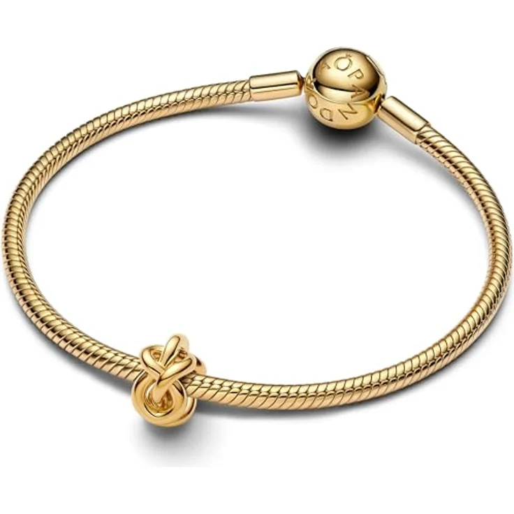 PANDORA Moments Unendlichkeitsknoten Charm, 14K vergoldetes Sterling Silber, kompatibel mit Moments Armbändern, 793755C01 – Bild 3