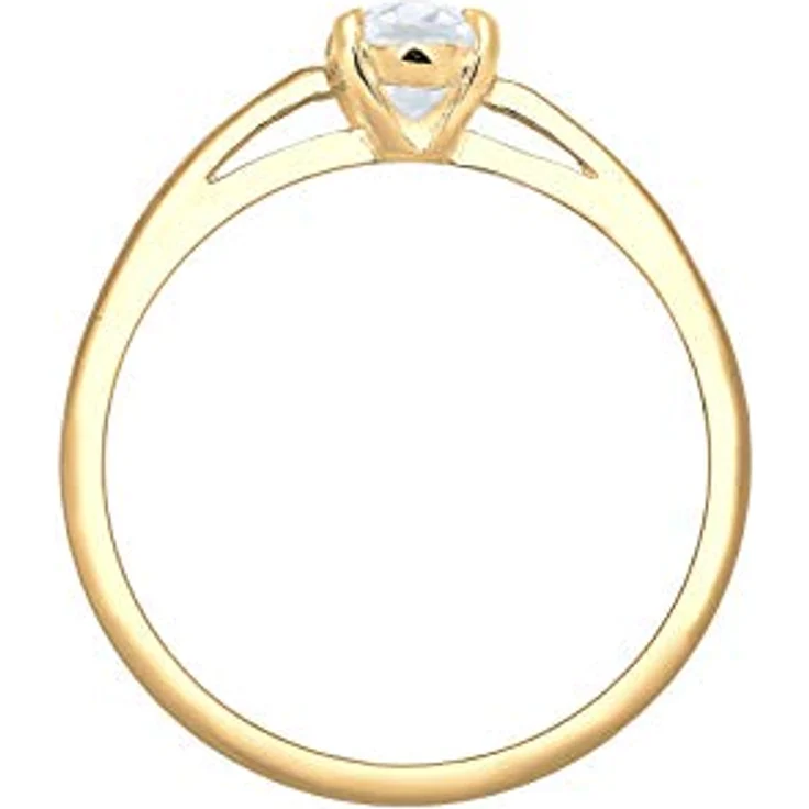 Elli PREMIUM Verlobungsring Valentin, Damenring aus 585 Gelbgold mit Topas, handgefertigt und hochglanzpoliert – Bild 3