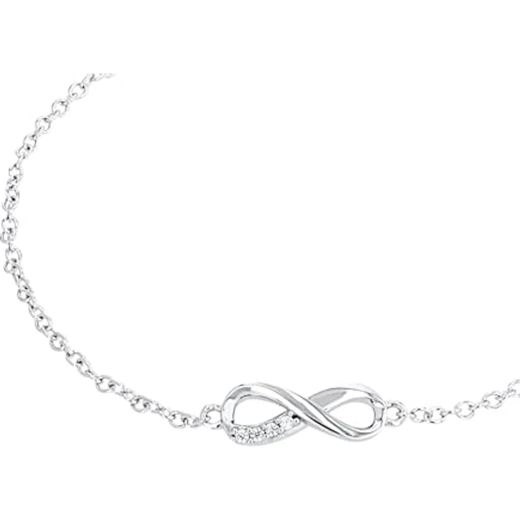 s.Oliver Damen Armkette Infinity, 925er Sterling Silber rhodiniert mit Zirkonia, längenverstellbar (16+3 cm) – Bild 4