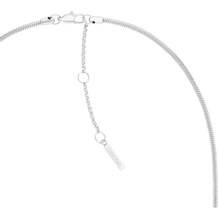 Calvin Klein ELONGATED DROPS, Damen-Halskette aus poliertem Edelstahl mit Karabinerverschluss, 40,6 cm lang – Bild 3