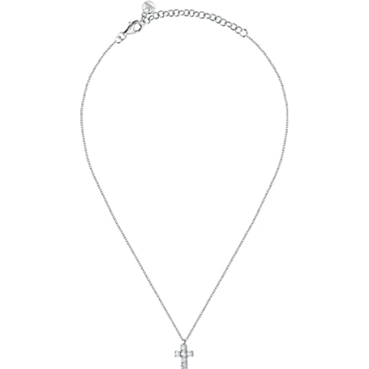 Morellato Tesori SAIW118 Damen-Halskette aus 925er Silber, Zirkonia, 35+5 cm mit Karabinerverschluss – Bild 2