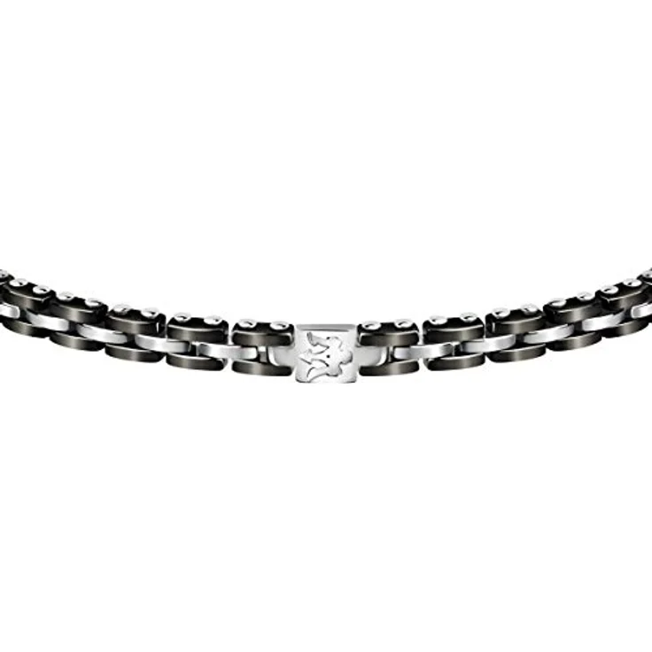 Maserati Jewels Herrenarmband JM420ATI02, 22 cm, aus Edelstahl und Keramik mit PVD-Beschichtung, Maserati-Blau-Finish, Clipverschluss – Bild 2