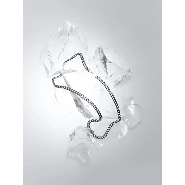 Joop! Herren Halskette aus Edelstahl, 60 cm, Panzergliederung, Silber, in Schmuck Geschenk Box – Bild 5