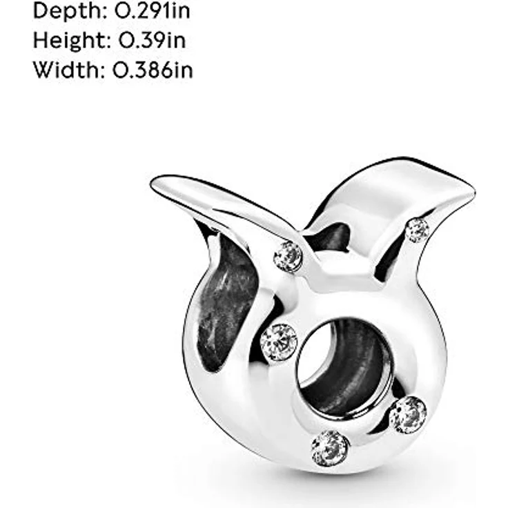 PANDORA Charm "Sternzeichen Stier" 798418C01, Wendbares Bead mit Cubic Zirkonia und Metallperlen, Damen – Bild 5