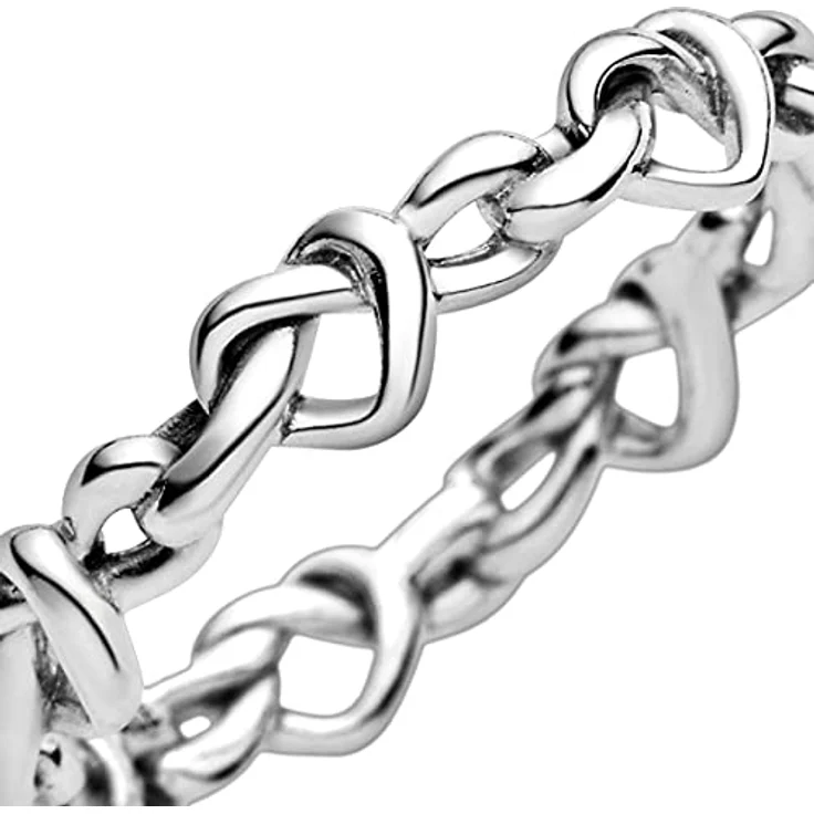 PANDORA Knotenherzen Ring, Sterling-Silber aus der Moments Kollektion, Größe 54, 198018-54 – Bild 4