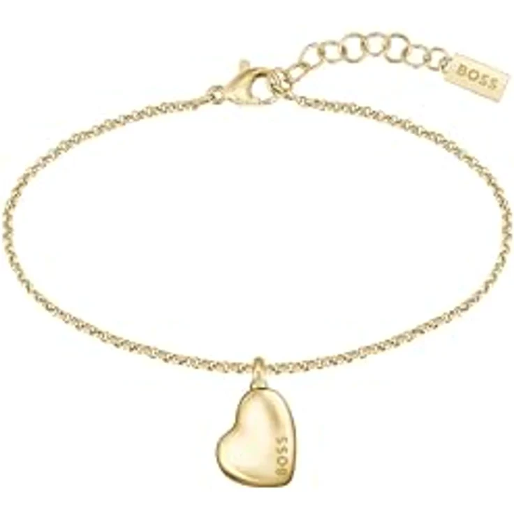 BOSS Jewelry HONEY Damen-Armband, Herzform, Gelbgold, Edelstahl mit Verlängerung und Karabinerverschluss – Bild 1