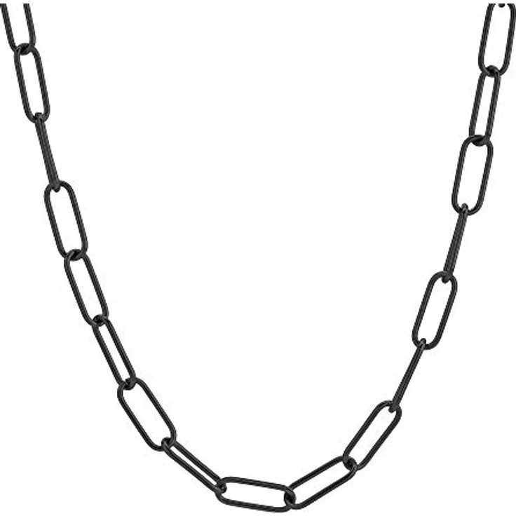 LIEBESKIND BERLIN Halskette aus schwarzem Edelstahl, 88,5 cm mit Knebelverschluss – Bild 3