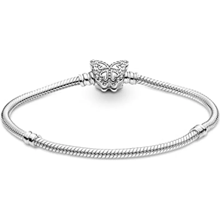 PANDORA MOMENTS Armband "Schmetterling", Silber mit Cubic Zirkonia, 20 cm, für bis zu 18 Charms – Bild 2