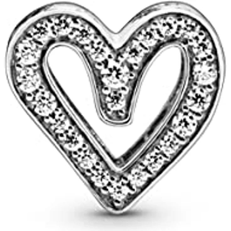 Pandora Charm Moments Funkelndes Freihand-Herz 798692C01, Charm-Anhänger mit funkelndem Design – Bild 2