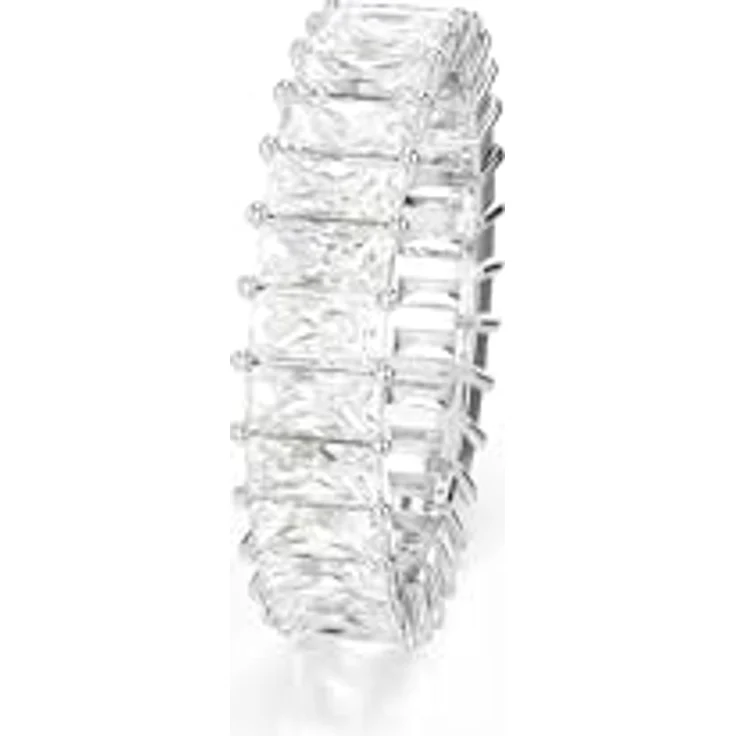 Swarovski Matrix Ring, Baguette-Schliff, Weiß, rhodiniert mit Swarovski Zirconia – Bild 3
