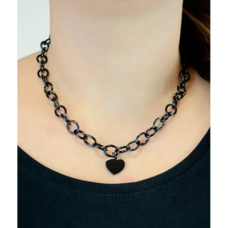 Liebeskind Berlin Halskette LJ-1609-N-45, Edelstahl IP Black, 45 cm Gliederkette mit Karabinerverschluss – Bild 2