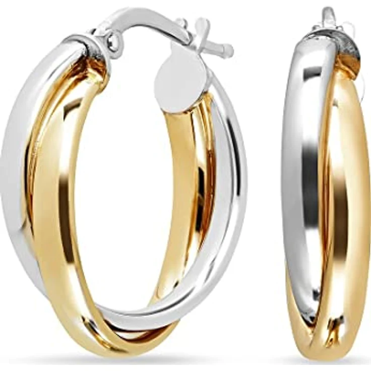 FAVS Creolen 88433564, Bicolor-Optik mit hochglanzpolierter Oberfläche, Damen-Schmuck – Bild 3