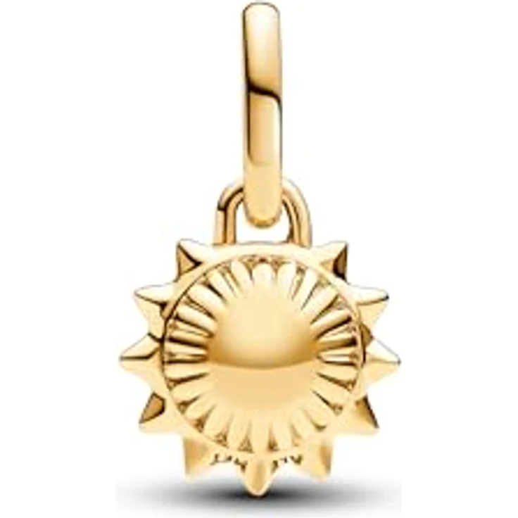 PANDORA ME Mini-Charm-Anhänger Sonne aus Sterling Silber mit behandelter Süßwasserzuchtperle und 14 Karat vergoldeter Metalllegierung, kompatibel mit ME und Moments Armbändern, 763035C01 – Bild 2