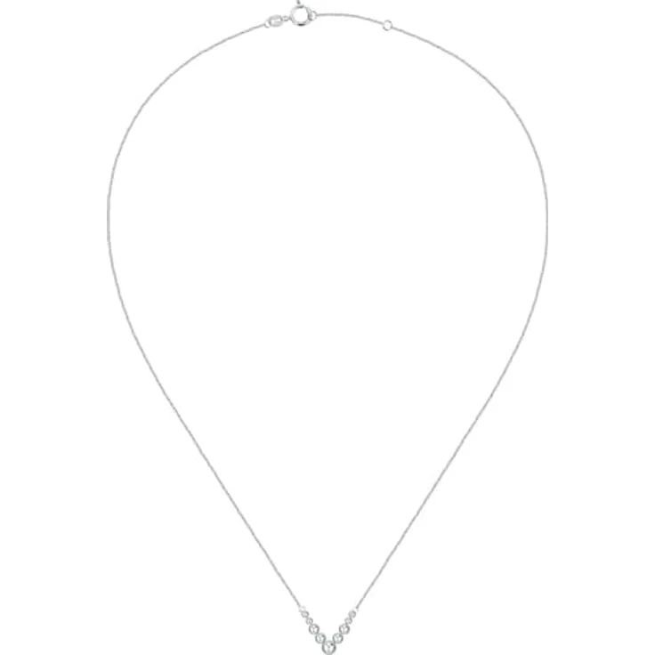 CHRIST Damen-Halskette 585er Weißgold, zeitloses Design, One Size, 89078067 – Bild 3