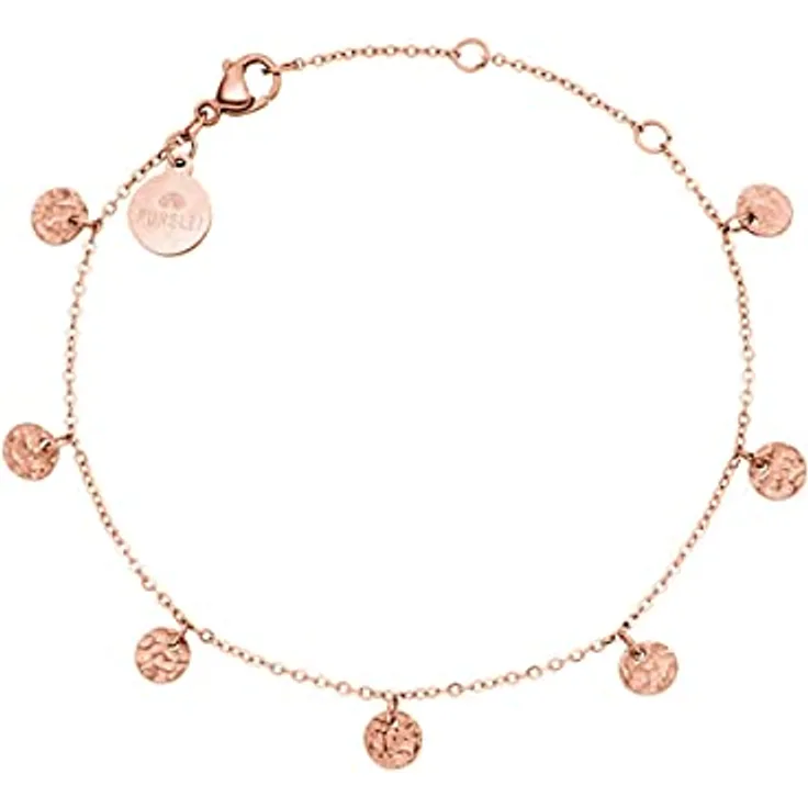 Purelei Malihini Coin Armband, Damen-Armband in Roségold, Edelstahl 18K vergoldet, verstellbare Länge 16/17,5/19 cm, wasserfest und hawaiianisch inspiriert
