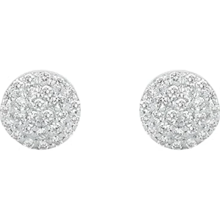 Amor Paar Ohrstecker aus 925 Sterling Silber, mit weißen Zirkonia, rhodiniert – Bild 4