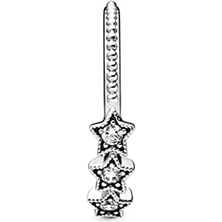 Pandora 198282CZ Tiara Wishbone Ring, Damenring aus 925 Sterlingsilber mit 5 weißen Zirkonias, Größe 56/17,8 – Bild 3