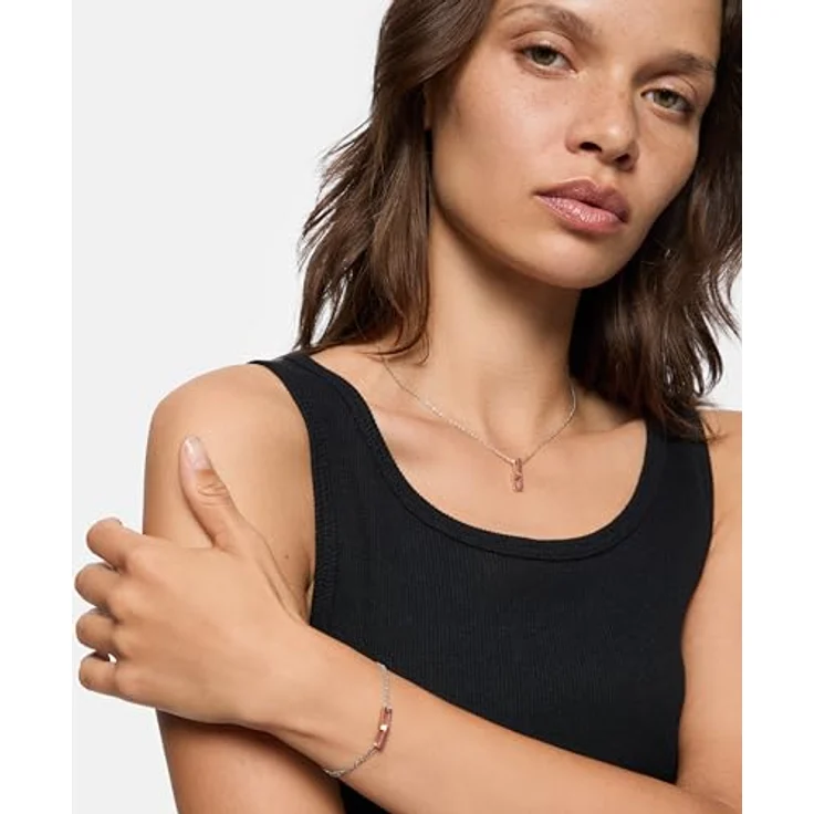 Liebeskind Berlin Damen Armband, Edelstahl Bicolor IP Roségold, 20 cm mit Karabinerverschluss, moderne Gliederkette – Bild 2