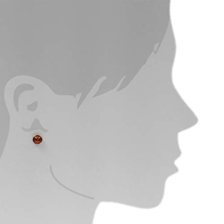 OSTSEE-SCHMUCK Ohrstecker Classic 8 mm, Silber 925/000, vergoldet mit Bernstein, 2-tlg – Bild 3