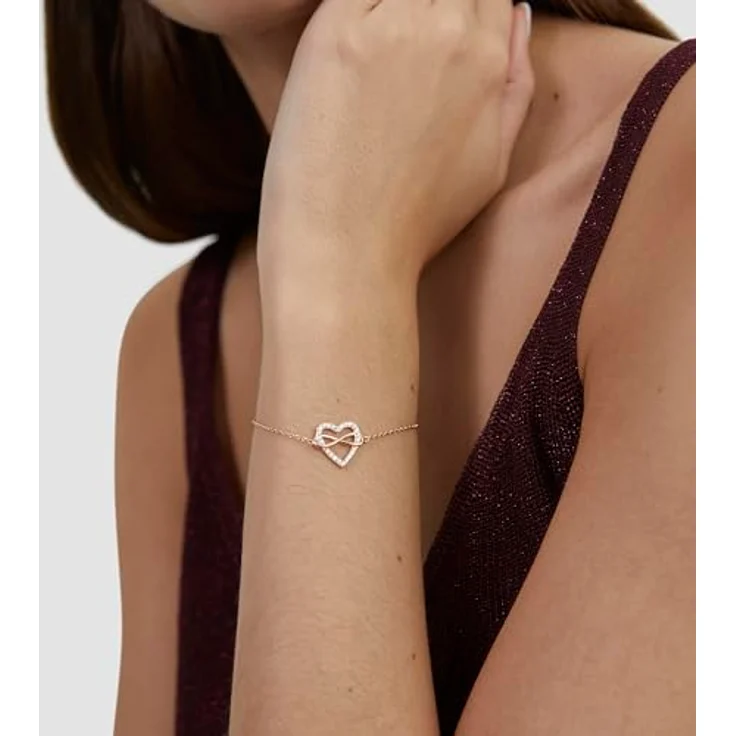 s.Oliver Bracelet - Elegantes Armband aus 925er Sterlingsilber in Roségold - verstellbare Ankerkette bis 20 cm, wasserfest & hautfreundlich – Bild 2