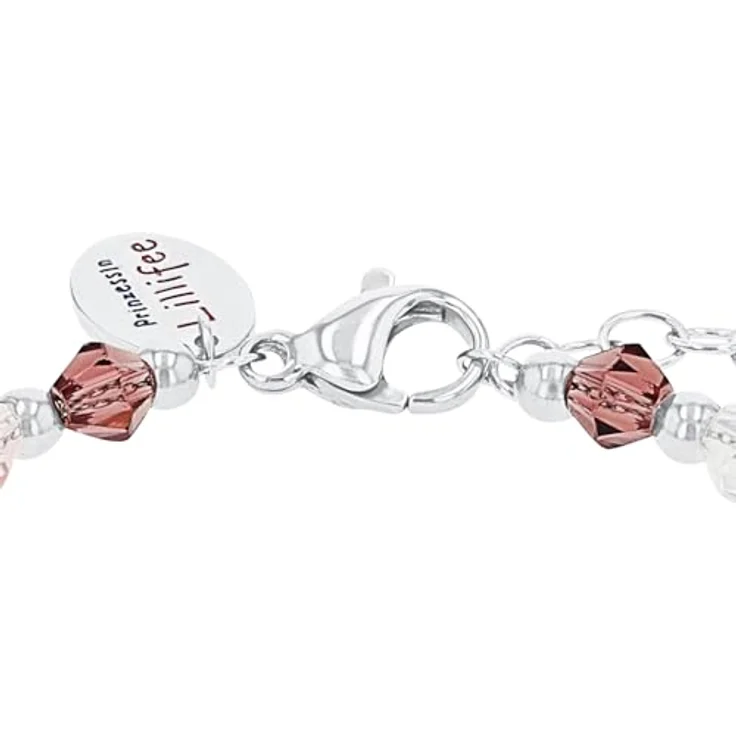 Prinzessin Lillifee Armband Edelstahl, Kinder Armschmuck mit bunten Glas-Steinen, 12+2 cm, Silber, Herz-Motiv, in Geschenkbox, 2034005 – Bild 3