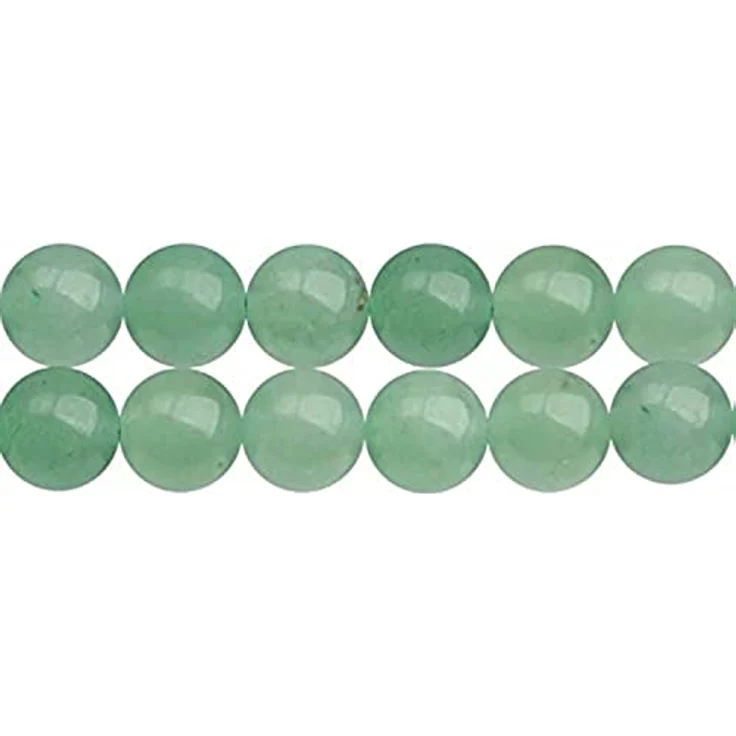 SKYBEADS Natürliche Echte Grüner Aventurin Halbedelstein Perlen, Runde 12mm für Armbänder und Ohrringe, 38cm Strang mit ca. 30 Stück – Bild 1
