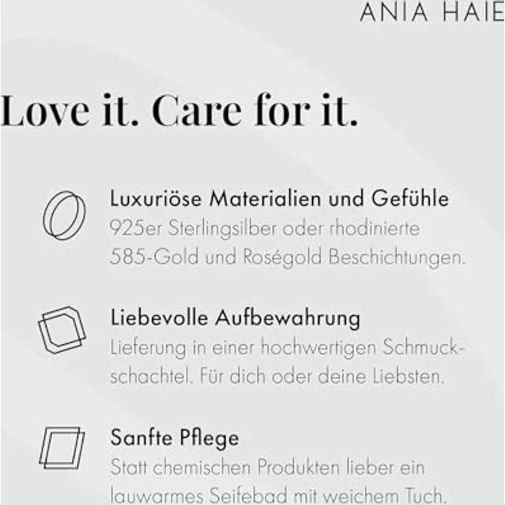 ANIA HAIE Damen Ohrstecker LUXE MINIMALISM Huggie Hoop aus 925 Sterling Silber, 11mm, nickelfrei, inkl. Geschenkverpackung – Bild 5
