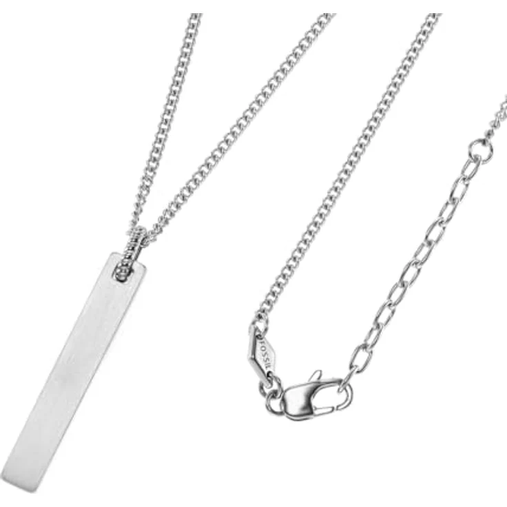 FOSSIL Halskette für Männer, Vintage Casual aus Silber Edelstahl, 508mm + 50.8mm, JF03988040 – Bild 3