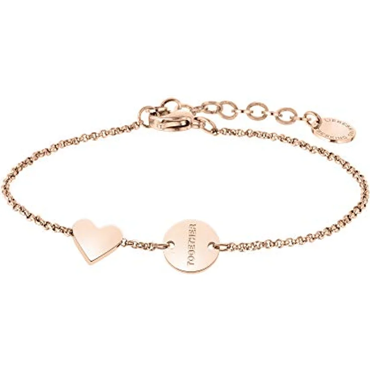 LIEBESKIND Berlin Armband, filigran aus poliertem Edelstahl in IP Roségold, 20 cm mit Karabinerverschluss – Bild 1