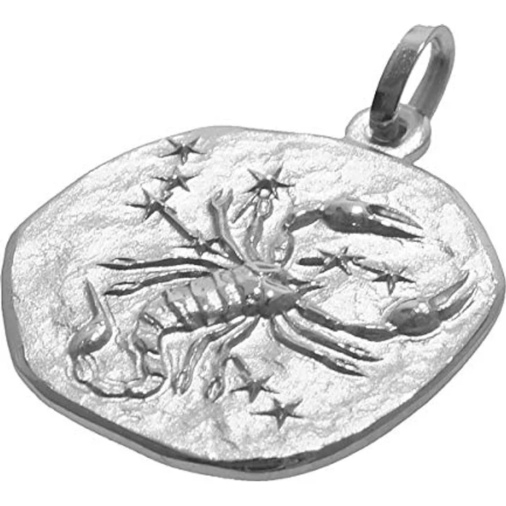 trendor Sternzeichen Skorpion Halskette 925 Silber, Ø 16 mm Anhänger mit 60 cm Kette, anlaufgeschützt rhodiniert, für Damen, Herren und Kinder – Bild 2