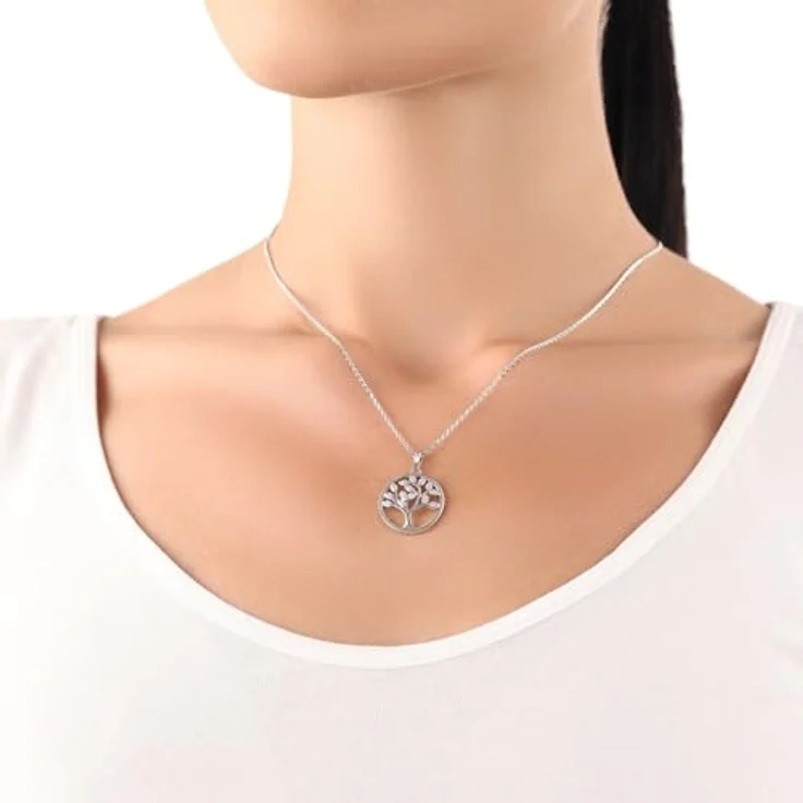Amor Lebensbaum Motivanhänger, 925 Sterling Silber Unisex mit Geschenkbox – Bild 2
