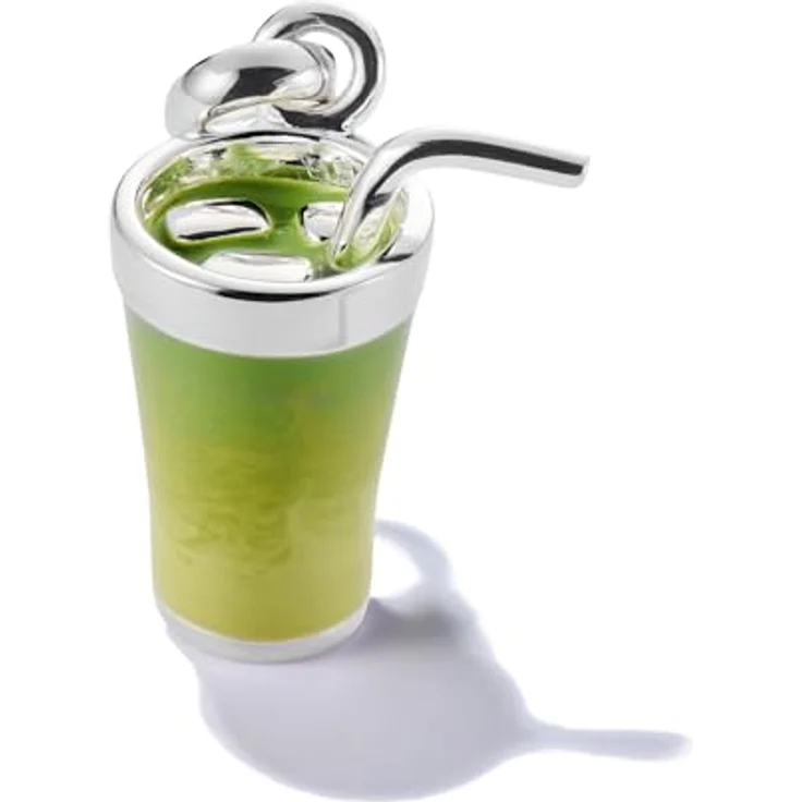 THOMAS SABO Charm-Anhänger Matcha Latte Connect, aus recyceltem 925er Silber mit Kaltemail, geeignet für Charm-Armbänder und -Ketten – Bild 2