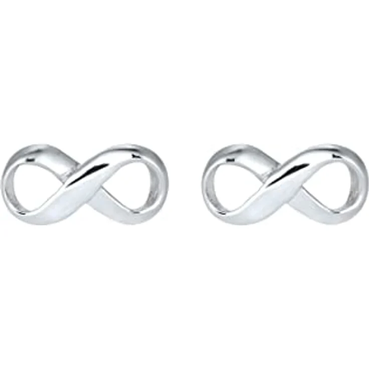 Elli Ohrringe Damen Infinity Symbol, 925 Sterling Silber, handgefertigt und anlaufgeschützt, hochglanzpoliert – Bild 2