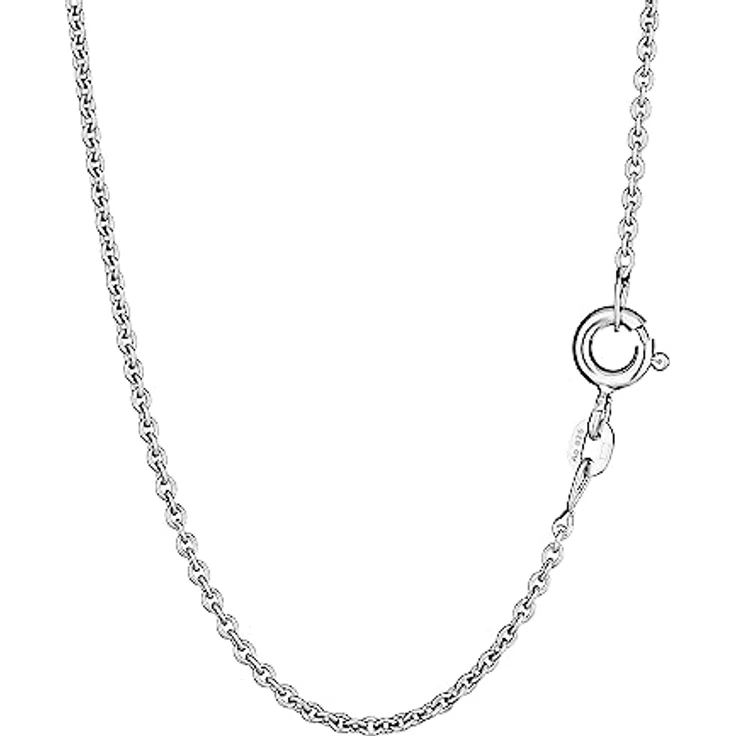 NKlaus 65cm Ankerkette 925 Silber, filigrane Halskette mit 1,1mm Breite, 2,4g, elegantes Collier für Damen – Bild 1