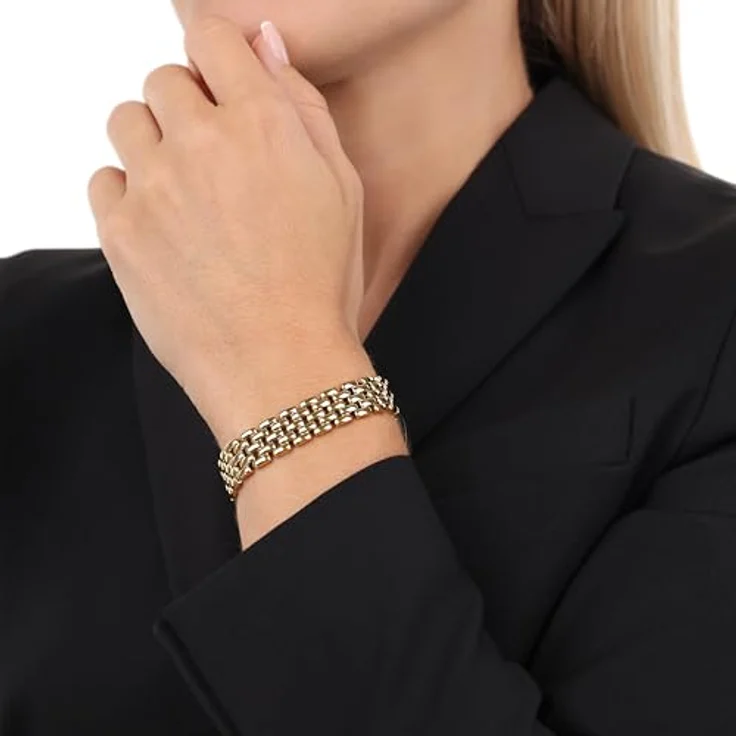JOOP! Damen-Armband Edelstahl, 17+1,5+1,5 cm, Gold, mit Klappverschluss, in Schmuck Geschenk Box, 2038975 – Bild 2