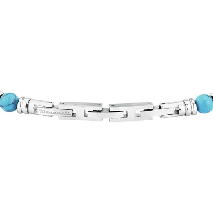 Maserati Herrenarmband ICONIC, Stahlarmband mit Steinen, 21,5 cm, praktische Verschluss-Mechanik – Bild 3