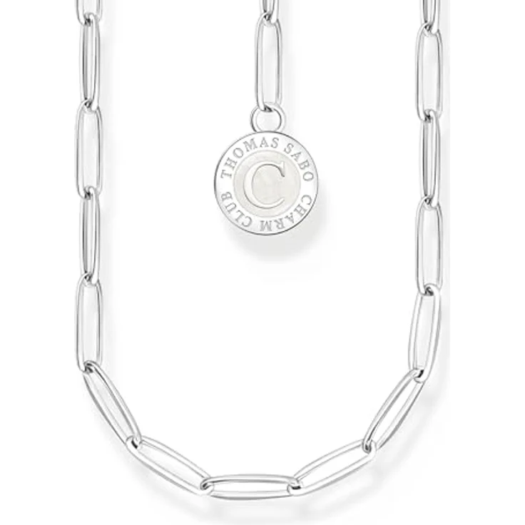 THOMAS SABO 925er Silberkette, Damen-Kette mit Emaille, 90 cm, Karabinerverschluss, Carrier-Kollektion – Bild 1