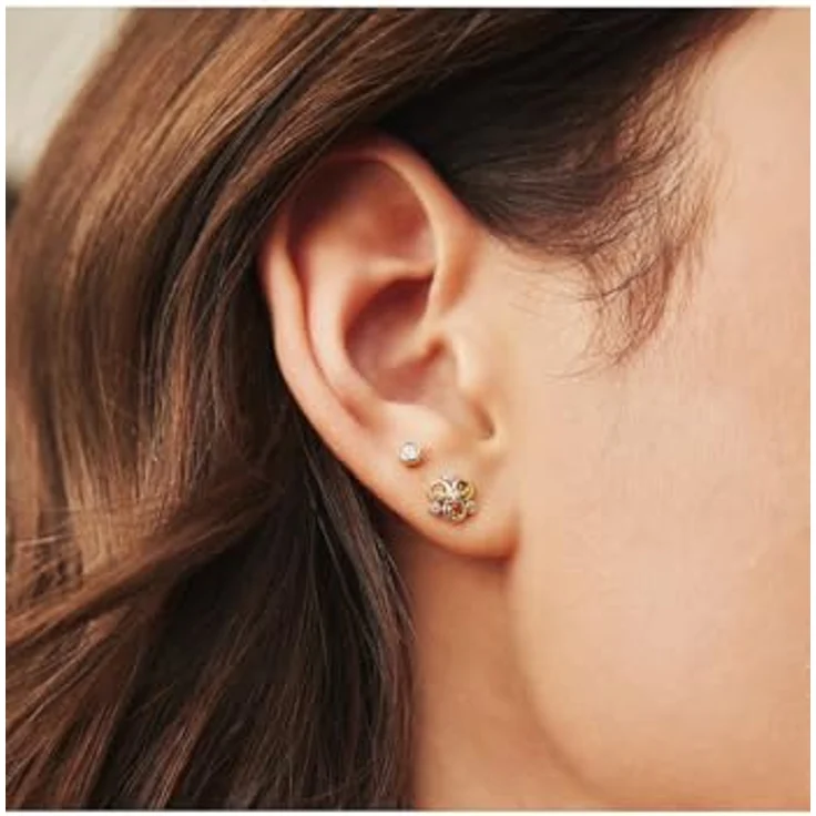 ANIA HAIE MELODIC POET Nano Gem Teardrop Damen Ohrhänger, 925 Sterling Silber 14k vergoldet, 65 Zirkonia, 6 Farbsteine, 60mm lang, inkl. Geschenkverpackung – Bild 4