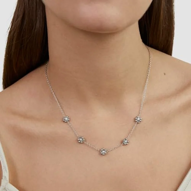 s.Oliver Necklace, Elegante Halskette aus poliertem Edelstahl, Silber, Rolokette 45 cm, wasserfest & hautfreundlich – Bild 2