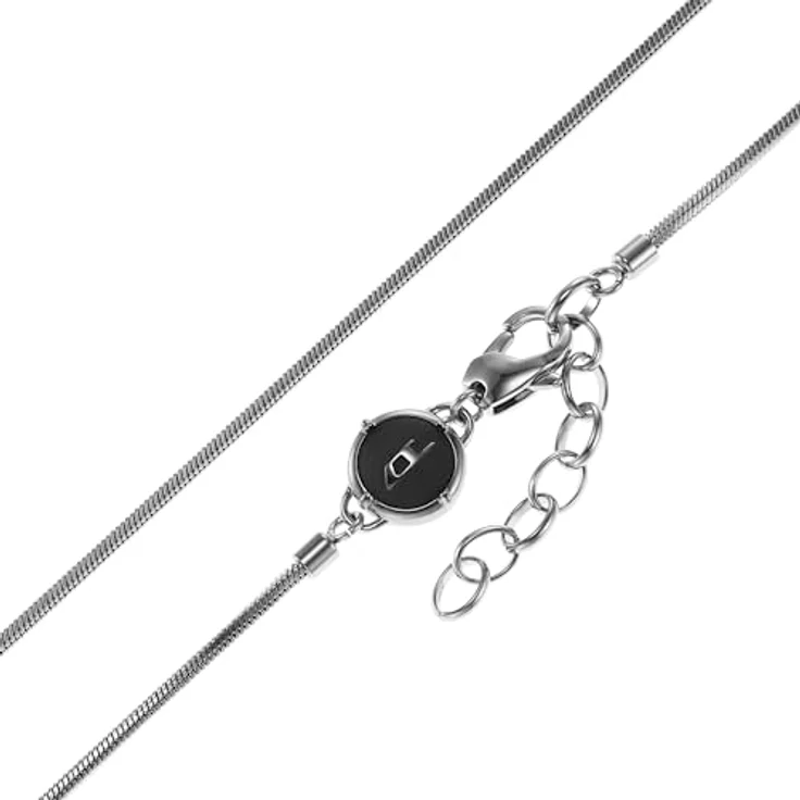 Diesel Halskette für Männer, Einzelanhänger aus silbernem Edelstahl, L550xB2.0mm, Modell DX1342040 – Bild 4