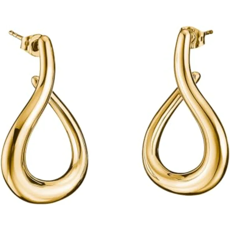 Thomas Sabo Damen-Ohrringe Creolen Geschwungen Vergoldet, Gold