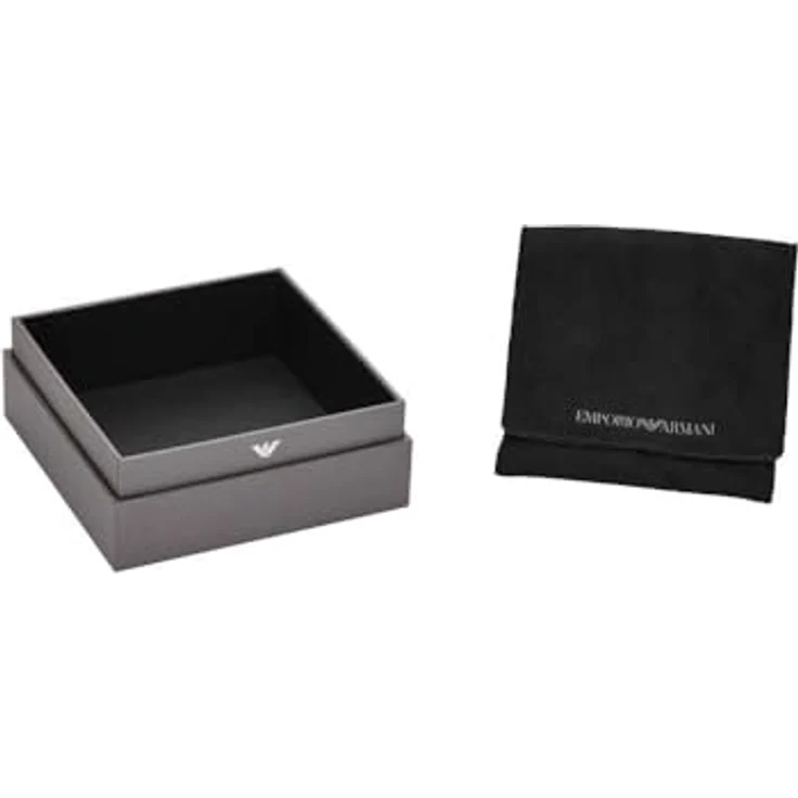 Emporio Armani Armband, Schmuck Geschenk mit rosafarbenen Quarzperlen, elegante Metall Armkette – Bild 6