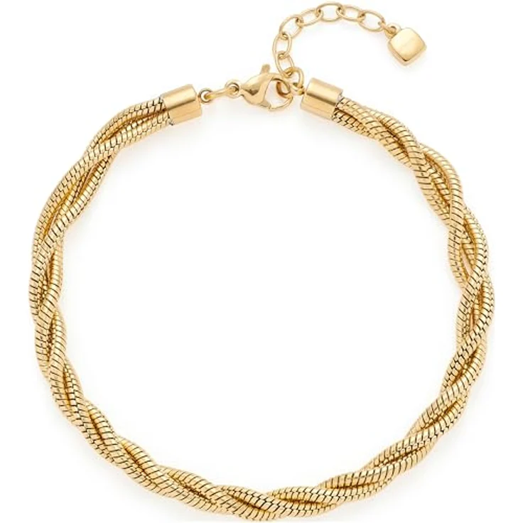 JEWELS BY LEONARDO Armband Sue, goldfarbene Edelstahl-Kette in Kordeloptik, 19,5-22,5 cm, allergikerfreundlich, Geschenk für Frauen, 024838 – Bild 1