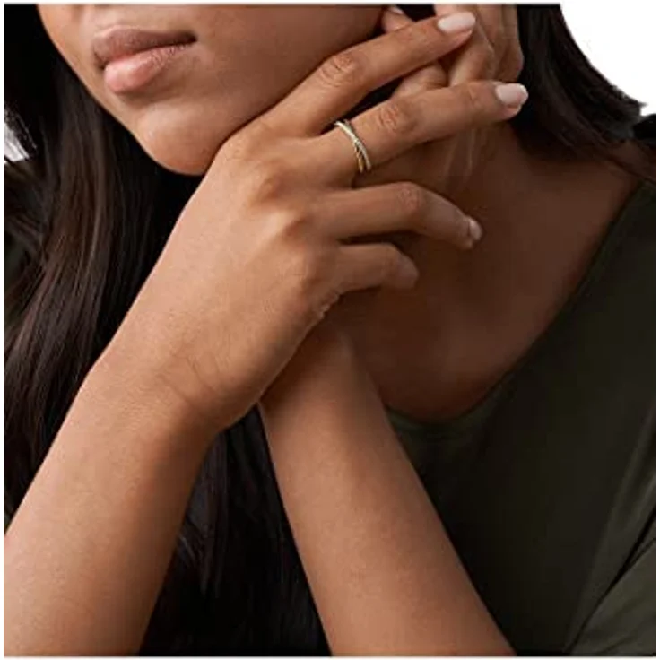 Fossil Vintage Iconic Damenring, Gold Edelstahl, Höhe: 5,4 mm, JF03752710 – Bild 3