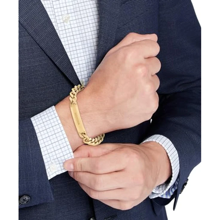 Tommy Hilfiger Jewelry Gliederarmband für Herren, vergoldetes Edelstahl mit Karabinerverschluss, 190 mm, Gelbgold - 2790580 – Bild 3