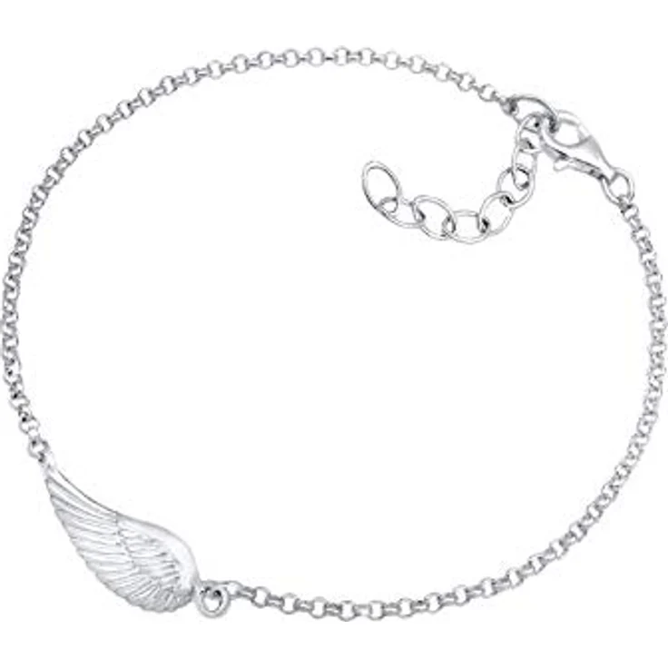 Elli Schutzengel Armband Damen, Flügel Symbol aus 925 Sterling Silber, 18 cm, hochglanzpoliert – Bild 2